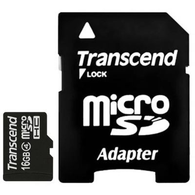 Карта памяти Transcend microSD TS16GUSDHC10 16Gb, Class 10
