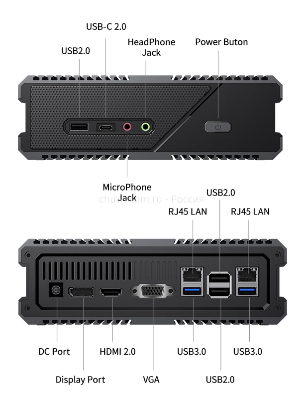 Chuwi RZBox [CWI538P] AMD Ryzen 7 5800H/16Гб Ram/512Гб SSD/Windows 11 Home