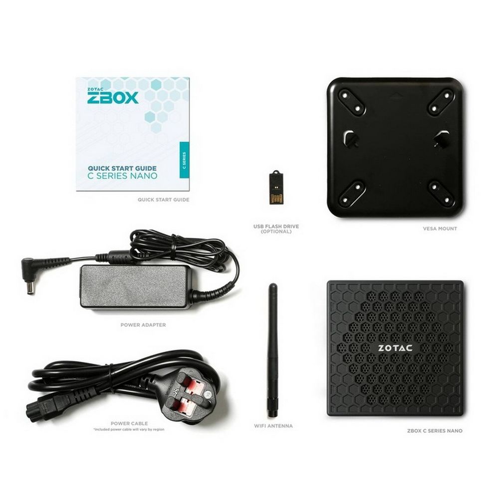 Неттоп ZOTAC ZBOX-CI337NANO-BE, Intel N100/8Гб DDR5/240Гб SSD/без ОС