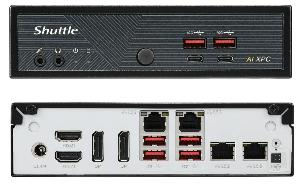 Неттоп Shuttle DN11H (Intel Core Ultra 5 125H, 16Гб DDR5, 512Гб SSD, без ОС) (74R-DN11H-004-SHU-001) 