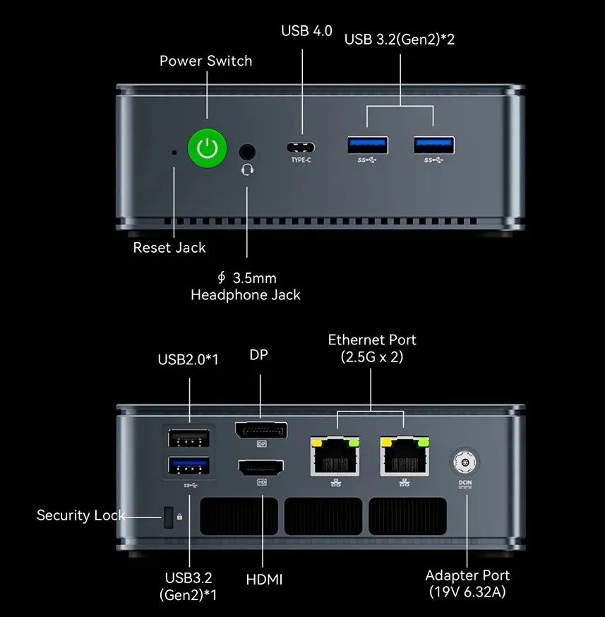 Неттоп GMK Technology NucBox M6 Ultra (AMD Ryzen 5 7640HS, 32Гб DDR5, 1Тб SSD, Windows 11 Pro)  
