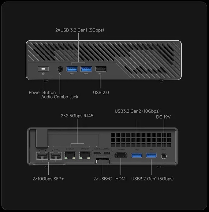 Неттоп Minisforum MS-A2-A9955 (AMD Ryzen 9 9955HX, 32Гб DDR5, 1Тб SSD, Windows 11 Pro)   