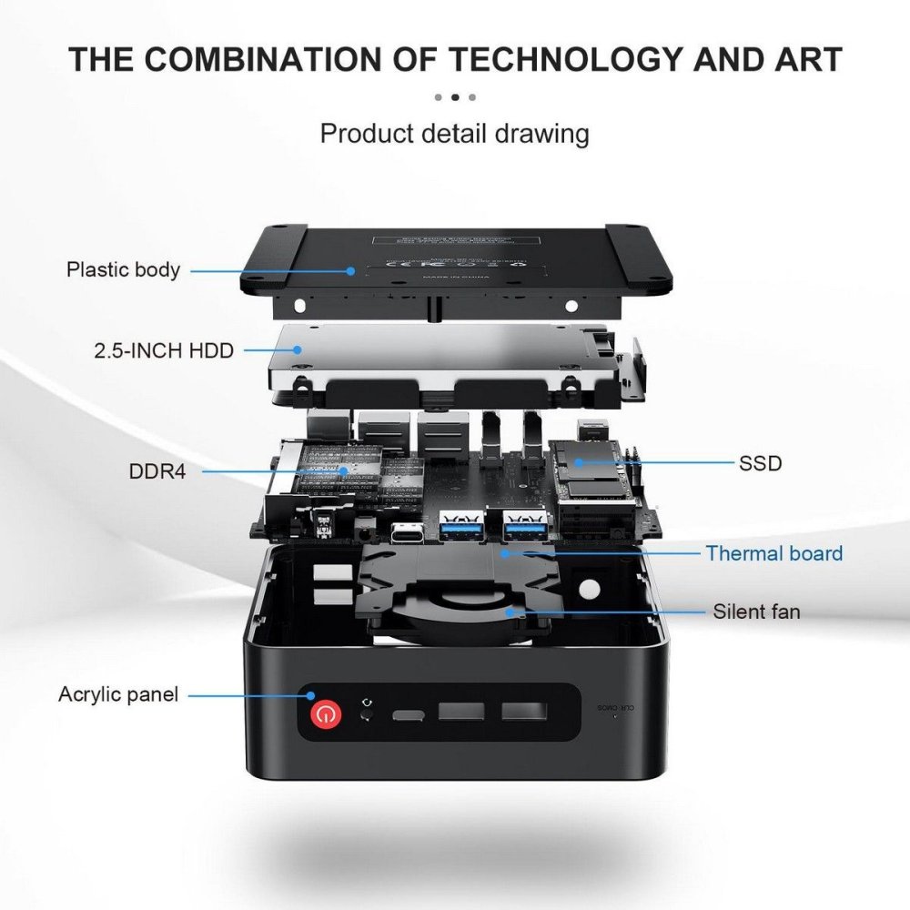 Неттоп Beelink GK mini (Intel Pentium J5005, 8Гб DDR4, 256Гб SSD, без ОС)   