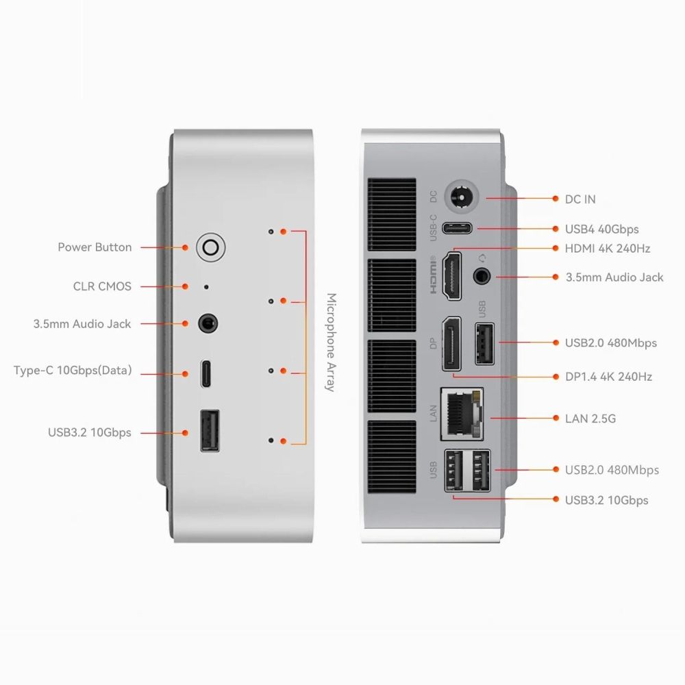 Неттоп Beelink SER9 PRO (AMD Ryzen AI 9 HX 370, 32Гб DDR5, 1Тб SSD, без ОС) 