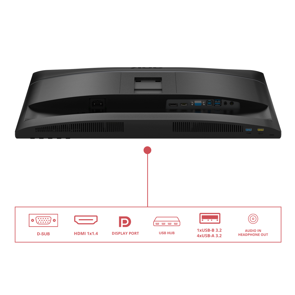 Монитор AOC 24E4U 23.8" Black   