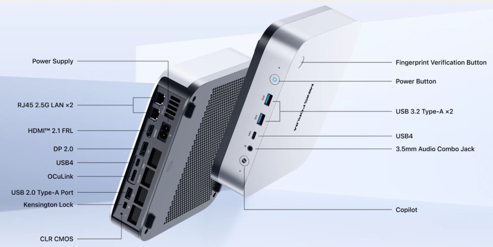 Неттоп Minisforum X1PRO (AMD Ryzen AI 9 HX 370, 32Гб DDR5, 1Тб SSD, Windows 11 Pro)   