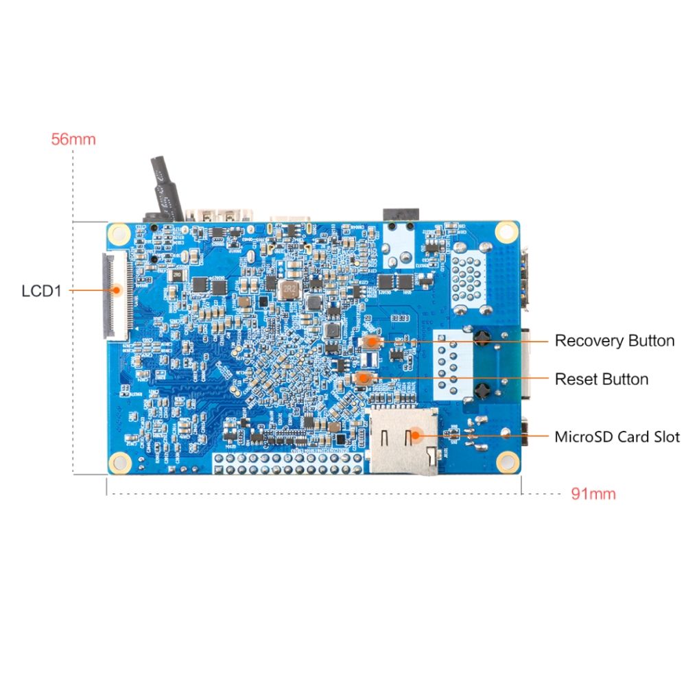 Микрокомпьютер Orange Pi 4 LTS, 4Гб LPDDR4, 16Гб eMMC (OPi4 LTS)